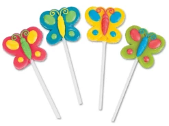 Butterfly Frosted Swirl Lollipops Box Of 12