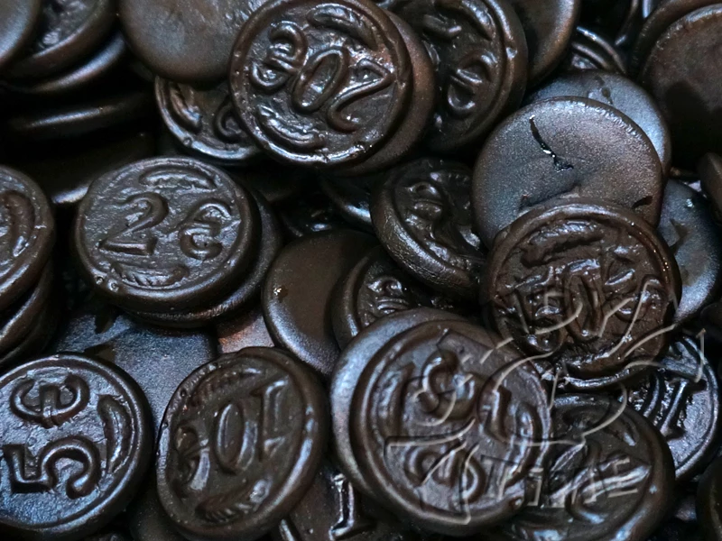 Dutch Licorice Coins 3 Dutch Licorice Coins