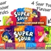 Cosmic Super Sour Powder & Stick 4 Flavour Single Box Of 24 -AU Candy Sales 2024 cosmic sour powder and sticks
