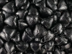 Milk Chocolate Foil Hearts 1kg Bag Black