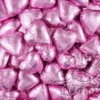 Milk Chocolate Foil Hearts 1kg Bag Light Pink -AU Candy Sales 2024 foil hearts light pink
