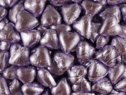 Milk Chocolate Foil Hearts 1kg Bag Lilac