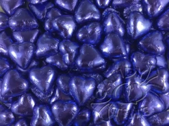 Milk Chocolate Foil Hearts 1kg Bag Mauve