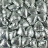 Milk Chocolate Foil Hearts 1kg Bag Silver -AU Candy Sales 2024 foil hearts silver