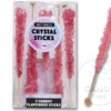 Crystal Rock Candy Sticks Cherry Pink 5 Pack