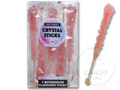 Crystal Rock Candy Sticks Watermelon Light Pink 5 Pack