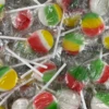 Rainbow Flat Lollipops 125pce Bag -AU Candy Sales 2024 lolliland flat pops rainbow