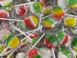 Rainbow Flat Lollipops 125pce Bag