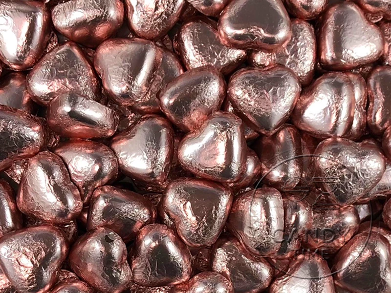 Lolliland Milk Chocolate Foil Hearts 1kg Bag Rose Gold 3 Lolliland Milk Chocolate Foil Hearts 1kg Bag Rose Gold