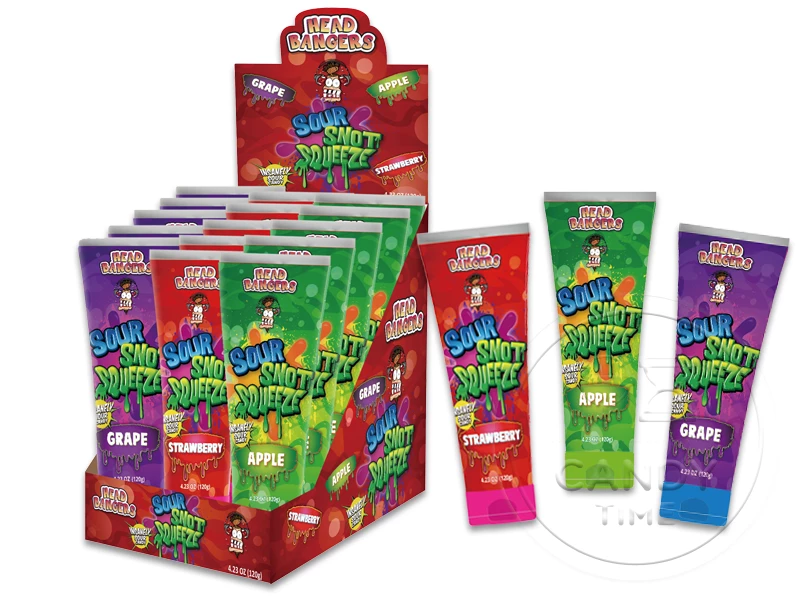 Headbangers Snot Squeeze SOUR Box Of 12 3 Headbangers Snot Squeeze SOUR Box Of 12