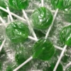 Flat Lollipops Green 1kg Bag 125pc -AU Candy Sales 2024 lollipops green