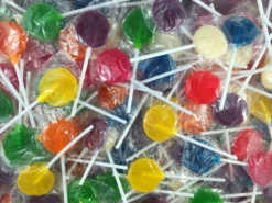Flat Lollipops Mixed 1kg Bag 125pc