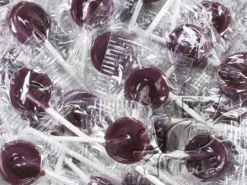 Flat Lollipops Purple 1kg Bag 125pc