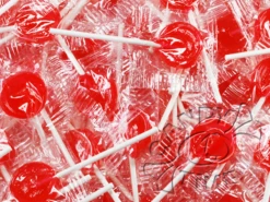 Flat Lollipops Red 1kg Bag