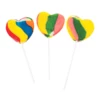 Rainbow Heart Lollipops Box Of 12 -AU Candy Sales 2024 rainbow heart lollipops