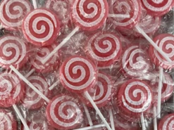 Pink Spiral Lollipops 1kg Bag