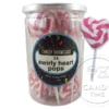 Swirly Heart Pops Pink Tub Of 24 -AU Candy Sales 2024 swirly heart pops pink