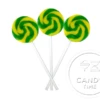 Swirly Lollipops 24pc Tub Green & Gold -AU Candy Sales 2024 swirly pops green gold tub