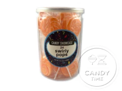 Swirly Lollipops 24pc Tub Orange