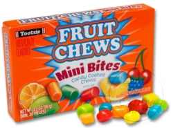 Tootsie Fruit Chews Mini Bites Video Box Single