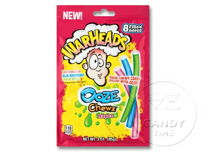 Warheads Ooze Chewz Ropes Bag 3 Warheads Ooze Chewz Ropes Bag