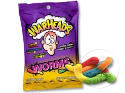 Warheads Sour Worms Peg Bag