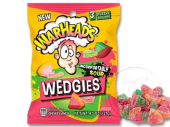 Warheads Wedgies Peg Bag Box Of 12